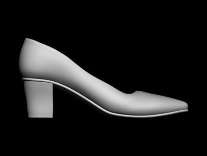 alto poli modello donne scarpe piede moda pelle calzature suola liscio capi abbigliamento scarpa scarpe elegante classico 3d print model - Mito3D