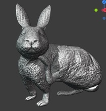 high rabbit 3dprint highpoly printable posed animal molding nature printing print games toys 3d print model - Mito3D