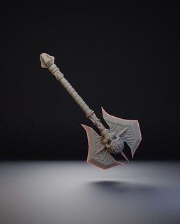 high warlord battle axe warcraft weapon wow mmorpg mmo toys character games board 3d print model - Mito3D
