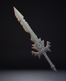 high warlords greatsword - world warcraft orc horde sword blade weapon games toys 3d print model - Mito3D