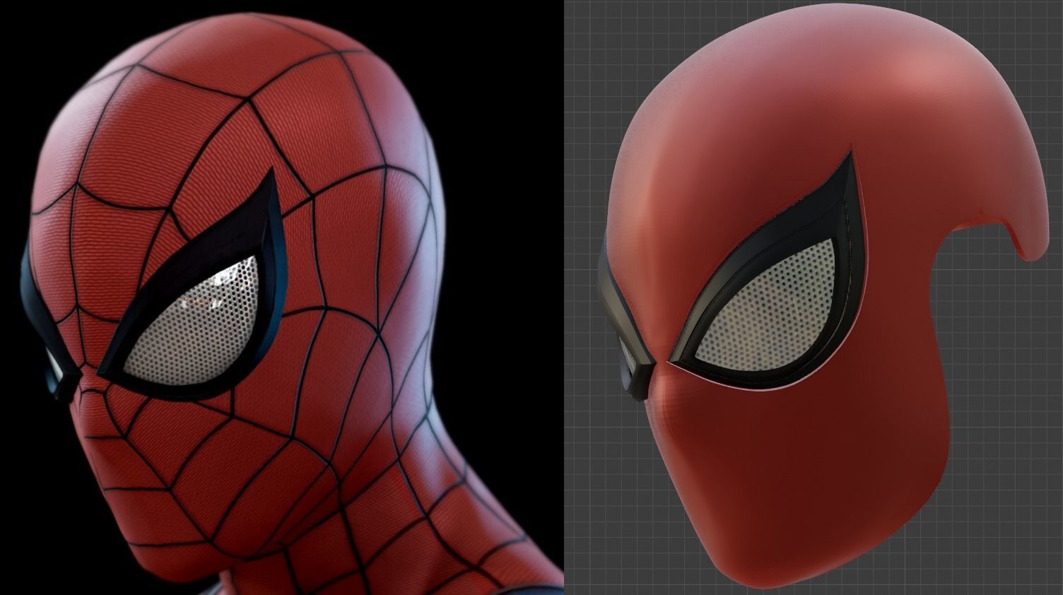 altamente accurato ragno uomo ps4 avanzate completo faceshell casco maschera viso conchiglia lente cosplay testa meraviglia passatempo fai 3D print model - Mito3D