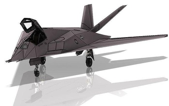 highly detailed f117a nighthawk solidworks model f117 airplane plane military jet aircraft space warplane usaf bomber lockheed army airforce engineering science 3d print model - Mito3D