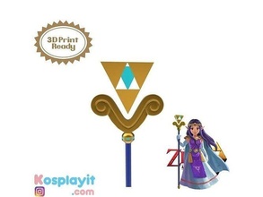 hilda funcionários digital 3d modelo lenda of zelda cosplay hildastaff zelda hildacosplay jogos brinquedos 3d print model - Mito3D