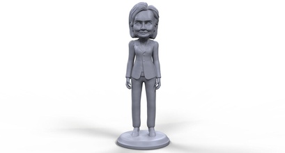 hillary clinton stylized high quality 3d printable miniature figure people art human business character woman lady politician democrat statue board game tabletop women sculpture toy figurine president games toys accessories 3d print model - Mito3D
