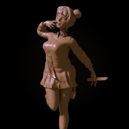 himiko toga 3d modelo dibujos animados anime mujer juguete manga dnd personaje modelado imprimible héroe academia toon lindo miedo juego esculturas Arte 3D print model - Mito3D