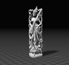 hindou indien statue antique buda impression mode femelle hindi hindouisme inde roi medelis modèle reine sculpter sculpture arbre femme art sculptures 3d print model - Mito3D