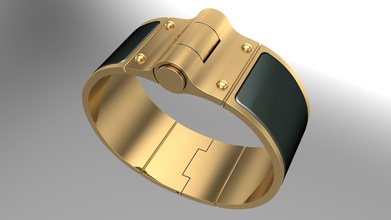 klappbar hermes clic klappern hermet clicclac armband armreif diamant ring juwel schmuck gold silber engagement hochzeit cad sterling druckbar armbänder 3d print model - Mito3D