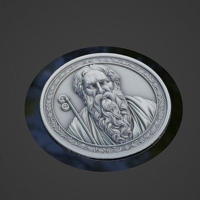 hippocrate médaillon collier pendentif médaille historique scientifique science philosophe einstein voltaire newton bijoux broches 3d print model - Mito3D