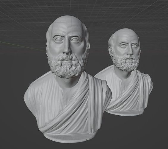 hippocrates hippocratic medicine avicenna diogenes greek philosopher greekphilosopher cynic socrates plato aristotle hellenistic anaximander archimedes euclid ptolemy pythagoras ancientgreek art sculptures 3D print model - Mito3D