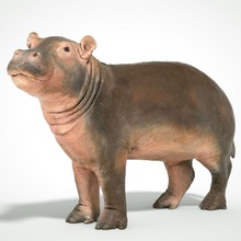 hipopótamo bebê animal jardim zoológico impressão natureza imprimível arte esculturas 3d print model - Mito3D
