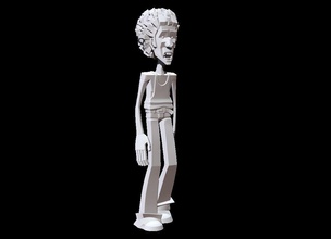 hippy sanat hippi adam 3dsculpting heykel svyart heykeller 3d print model - Mito3D