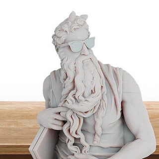 hipster moses sculpture figure marble bitcoin gangster 3dprint printable pop popculture eyeglasses thug thuglife crypto coin statue head art sculptures 3d print model - Mito3D