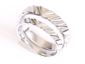 seine Ihre Hochzeit ring-set Schmuck ring Juwel bedruckbar ist Silber gold Platin sein Ihr set bend Ringe Jude Metall hisandhers 3d print model - Mito3D