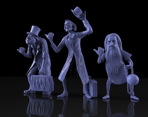 auto fantômes hanté manoir disneyland personnage art sculptures créature figurines statue 3d impression figure monstre fantôme guerrier zbrush miniatures 3d print model - Mito3D