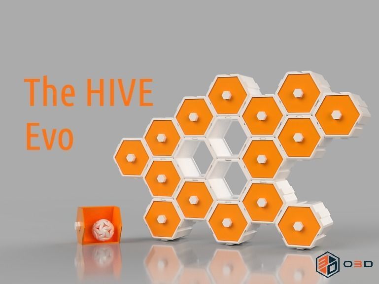 hive evo - modular drawer system storage container office workshop drawers interlocking small parts organization hexagonal hobby desk home decor contemporary house tidy 3d printable 3D print model - Mito3D