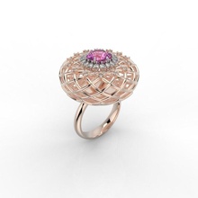 Bienenstock Ring zentral Stein Ringe Schmuck Juwel Engagement Diamant Mode Gold engagem Schönheit Design desing 3d print model - Mito3D