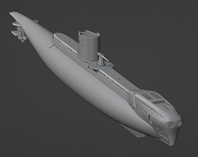 hms ursula u-class submarine 350 scale military wwii hull boat second world war diy scalemodel hobby handmade watercraft 3d print model - Mito3D