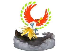 ho figura Pokémon duelo aplicativo desenho animado anime Nintendo escultura geração pássaro Fénix Japão jogos brinquedos 3d print model - Mito3D