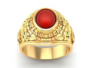 ho chi minh city university law ring 414 jewelry fashion accessories gold man men unisex design fengshui hochiminh rings 3d print model - Mito3D
