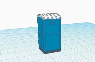 ho escala portátil baño quimico portatil escalar 1 87 construcción pasatiempo bricolaje diy 3d print model - Mito3D