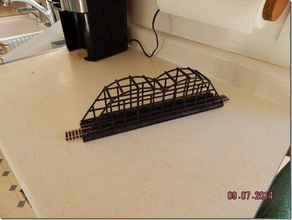 ho train bridge upper supports 15 inch hoscale bridges railway hobby diy 3d print model - Mito3D