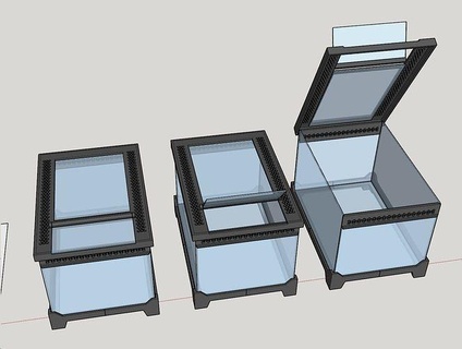 hobbyist terrarium - terrestrial 3d printing pla glass tarantula enclosure diy printable hobby 3d print model - Mito3D