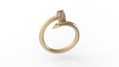 hobnail anello di gemme oro il design gioielli lusso la sterlina stampabile argento fidanzamento matrimonio diamanti disco platino gemma pietra anelli brillante brillant diamant moda 3d print model - Mito3D