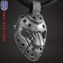hockey mask 1 pendant jewelry jewel jewellery biker gang club riders punk fancy jewelri skull rings jason helmet guard horror hollywood fan art gangster mobster pendants 3d print model - Mito3D