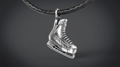hockey patins patin extrême sport courses glace hiver bijoux pendentifs 3d print model - Mito3D