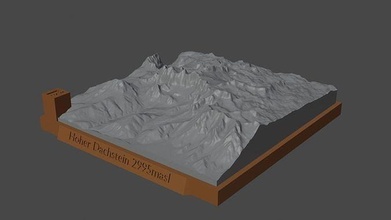 hoher dachstein Berg Landschaft Vulkan Terrain Umgebung Natur Photogrammetrie Elevation Wissenschaft 3d print model - Mito3D