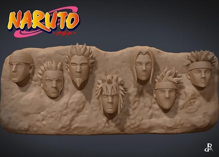 hokages Naruto anime hokage dağ manga Boruto Sanat heykeller 3d print model - Mito3D