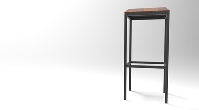 hoker a casa barra res restaurante cadeira o hotel loft industrial madeira móveis 3d print model - Mito3D