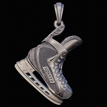 hokkey skate pendant sport nhl ice printing 3d jewelry pendants 3d print model - Mito3D