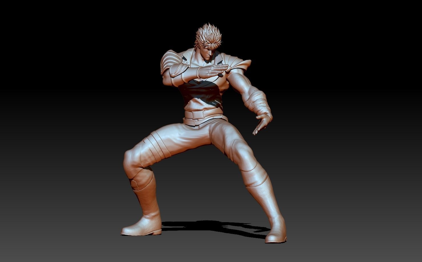 hokuto no ken hokutonoken manga anime dessin animé 3dprint sculpture statue figure art sculptures 3D print model - Mito3D