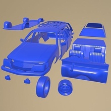 holden commodore wagon 1981 printable car separate parts body slot 1 10 scalextric tamiya rc miniz crawler kyosho axial traxxas micro 24 games toys game accessories 3d print model - Mito3D