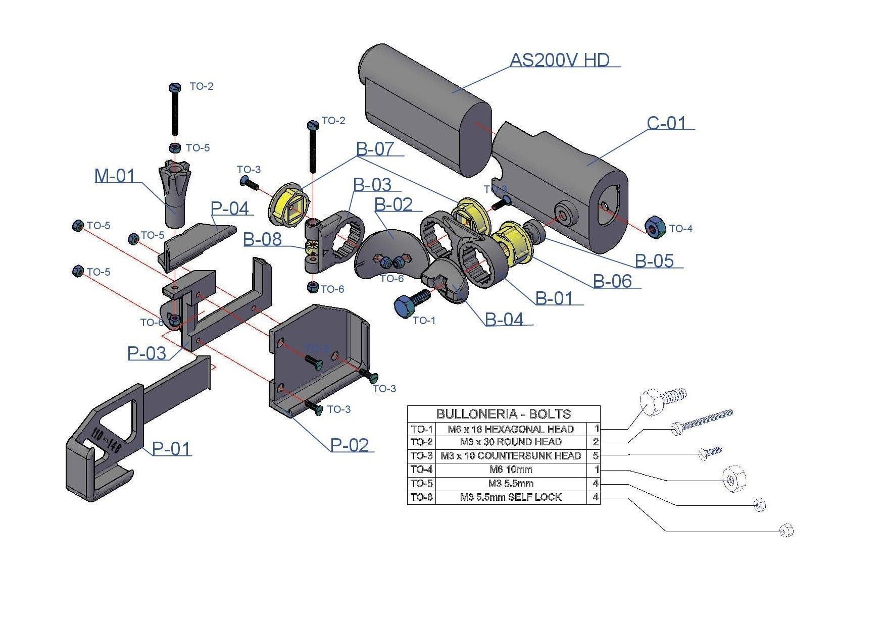 titolare supporto azione camera as200v gopro cellulare passatempo fai elettronica 3D print model - Mito3D