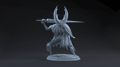 hollow knight videogame video game character pc boss hollowknight 3d print bug nail gaming highpoly beetle games toys 3d print model - Mito3D