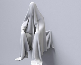 hueco hombre sentado arte trozo 3dart escultura moderno contemporáneo interior diseño estatua esculturas 3d print model - Mito3D