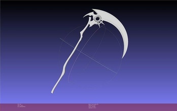 hololive mori calliope scythe assembly 3d printing replica cosplay costume fantasy games toys 3d print model - Mito3D