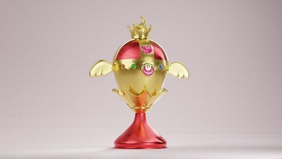 piedosos graal anime marinheiro lua 3d impressão ouro arte joalheria imprimível diamante copo caixão usagi brinquedo jogos decoração manga brinquedos acessórios 3d print model - Mito3D