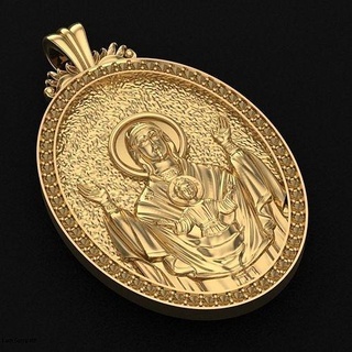 kutsal Mary madalyon 3d Yazdır model takı altın kolye sterlin mücevher fatima bakire heykel yazdırılabilir düğün 3d print model - Mito3D