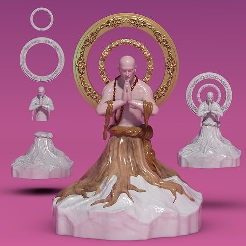 hombre Arbol ağaç meditasyon Cernunnos Ganesha Shiva nataraja lakshmi Dharma Buda Kral porewit sinirli Sanat heykeller 3D print model - Mito3D