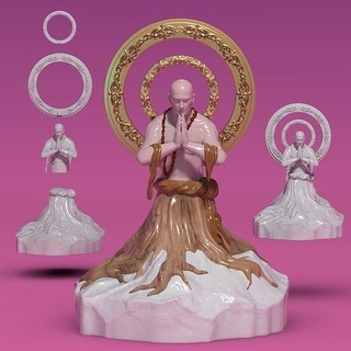 hombre arbol árbol meditar meditación cernunnos Ganesha shiva Nataraja lakshmi dharma buda Buda señor porewit leshy Arte esculturas 3d print model - Mito3D