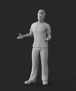 hombre parlando figuras figura carattere scultura statua arte miniature figurine Giochi sculture anime Stampa impressione diorama 3d print model - Mito3D