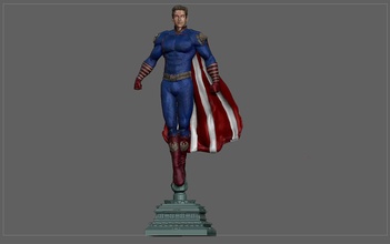 homelander statue garçons amazone 3d impression héros merveille superman art sculptures 3d print model - Mito3D