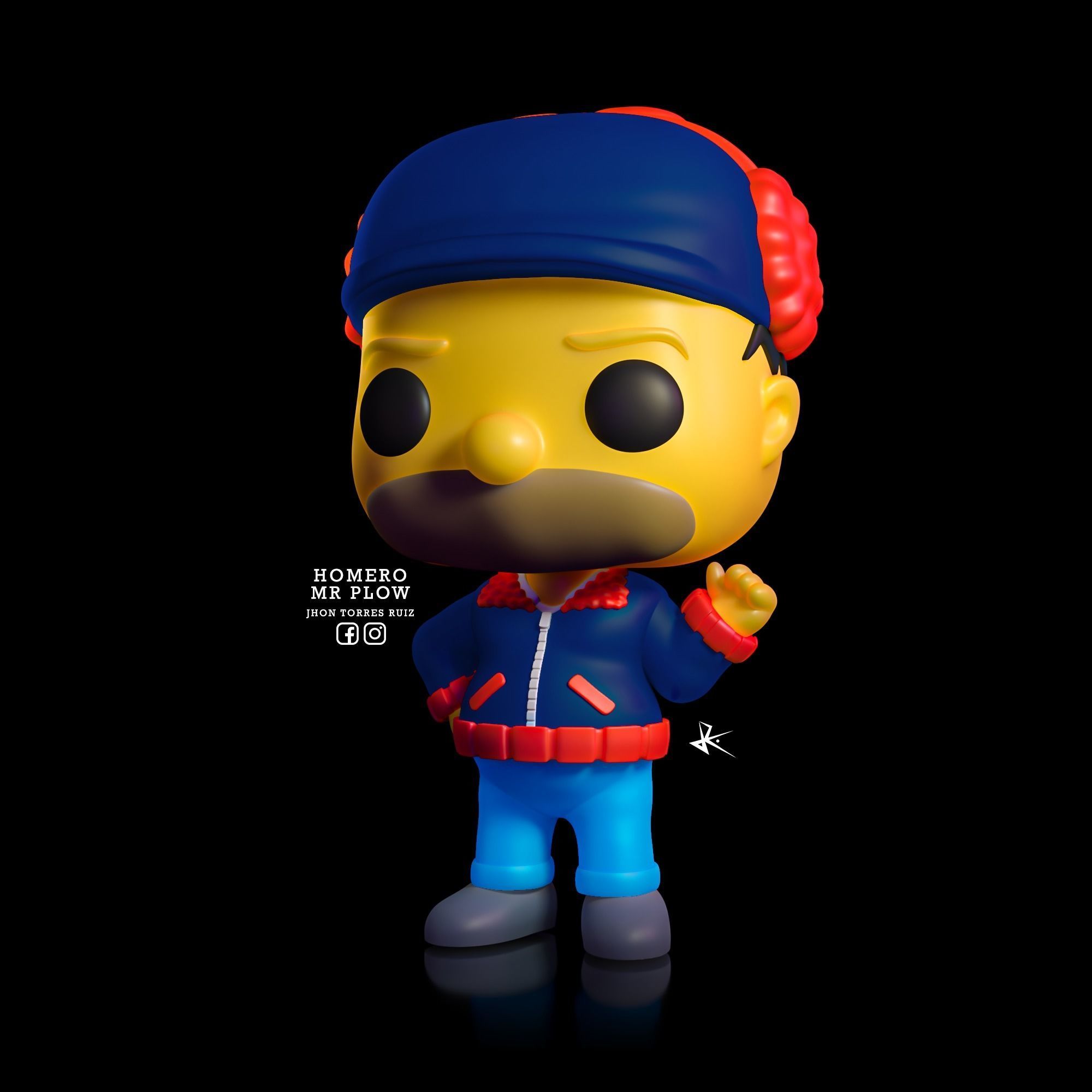 homero - mr plow funko pop collection los simpson coleccion montgomery bart maggie lisa marge ned burns arte escultura print3d juguete disney toys art games 3D print model - Mito3D