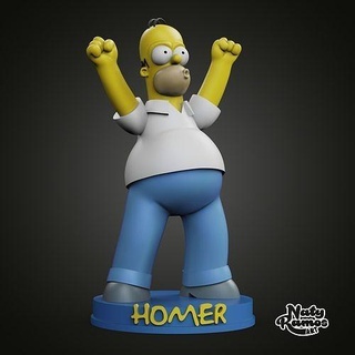homero Simpson homer Homero Simpsons matt groening desenho animado Admirador arte estilizado imprimível estátua esculturas 3d print model - Mito3D