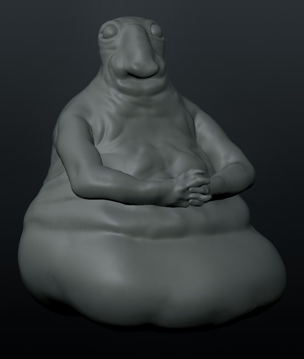 homunculus loxodontus komik heykel komik yazdırılabilir sanat heykeller 3D print model - Mito3D