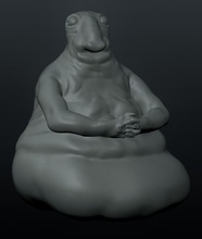 homunculus loxodontus komik heykel komik yazdırılabilir sanat heykeller 3d print model - Mito3D