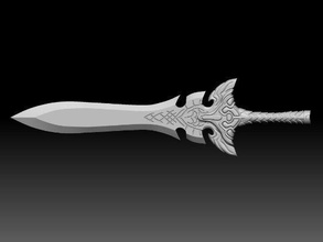 homunkulus sword inspired by lineage 2 ii homunculus cosplay la games toys 3d print model - Mito3D